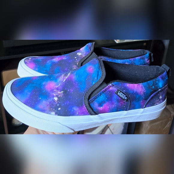 Vans Asher Galaxy Classic Big Girl's Slip-on Shoes, Sz 6.0 - Picture 1 of 8